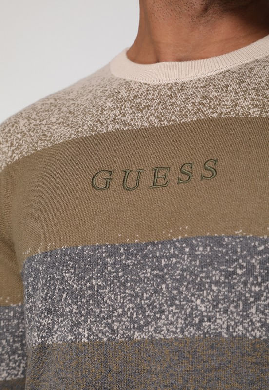 Suéter de Tricot Listras Cinza - Imagem 31