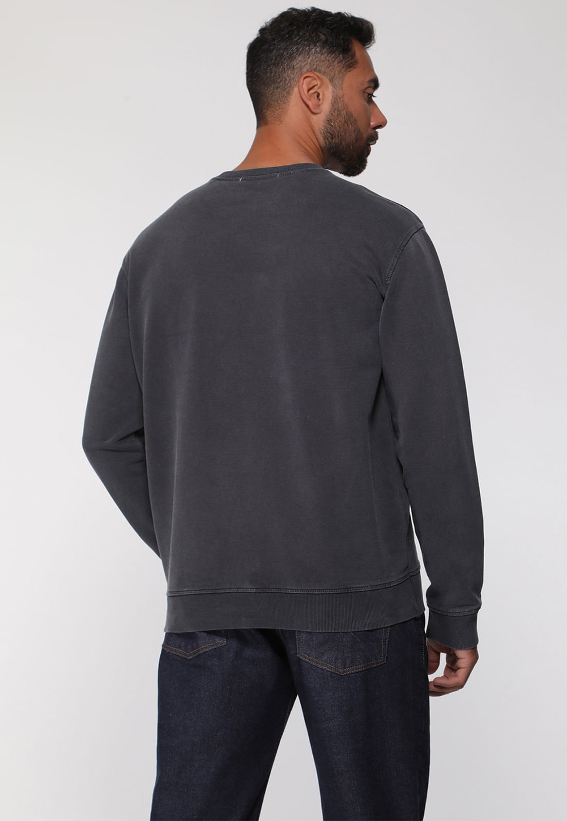 Blusa de Moletom Eco Logo Denim Grafite - Imagem 22