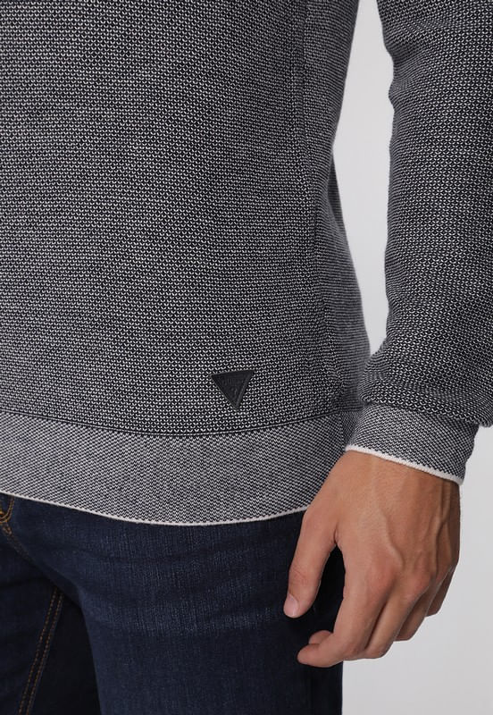 Suéter de Tricot Eco Texturizado Cinza - Imagem 9