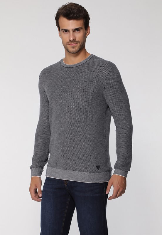 Suéter de Tricot Eco Texturizado Cinza - Imagem 19