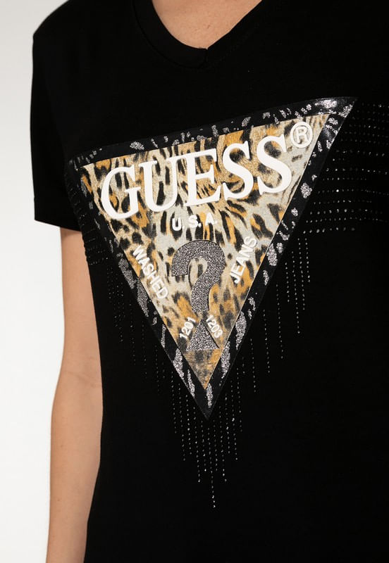Camiseta Logo Animal Print Hotfix Preto - Imagem 11