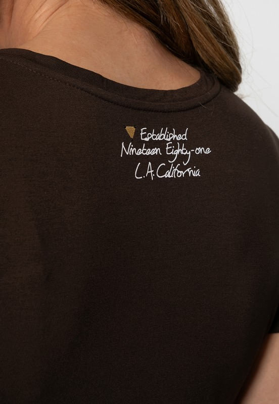 Camiseta Logo Animal Print Hotfix Marrom - Imagem 6