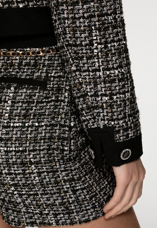 Short Tweed Lurex Eco Preto - Imagem 27