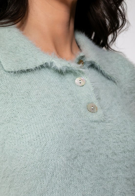 Camisa Polo de Tricot Pelinhos Verde Claro - Imagem 31