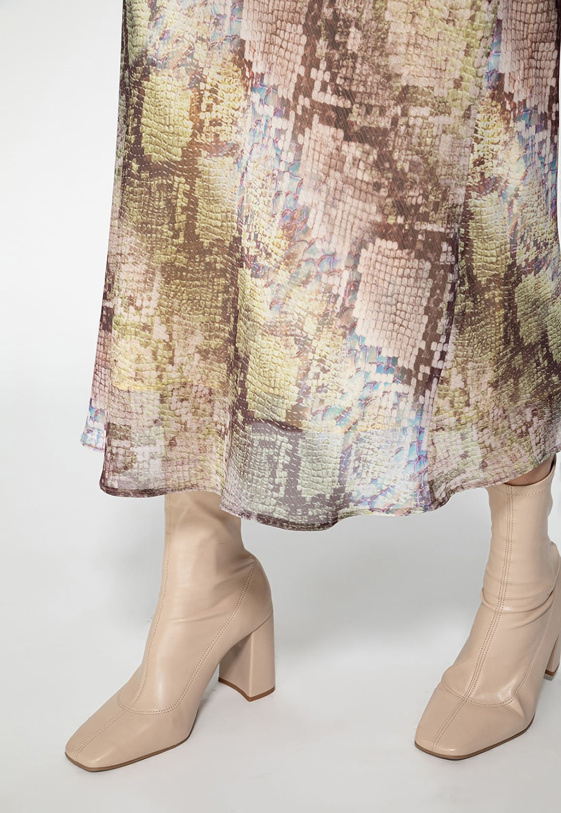 Saia Longa Glam Snake Guess Marrom - Imagem 14