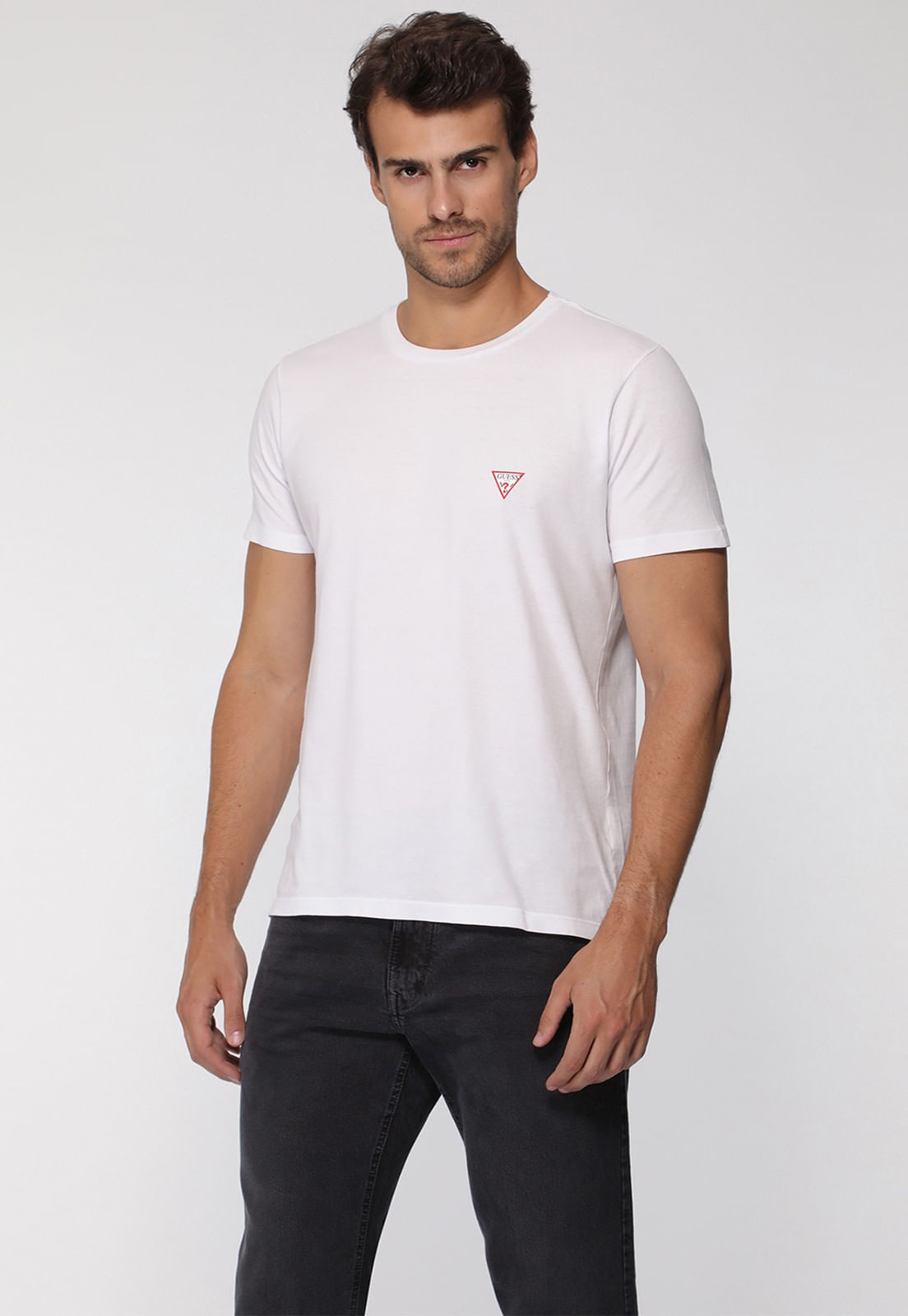 Camiseta Guess Triangulo Original Pq Branco - Imagem 8
