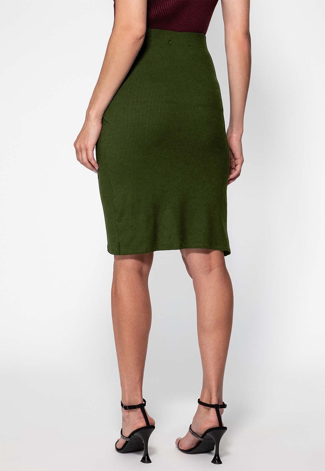 Saia Assimétrica Transpassada Guess Verde - Imagem 10