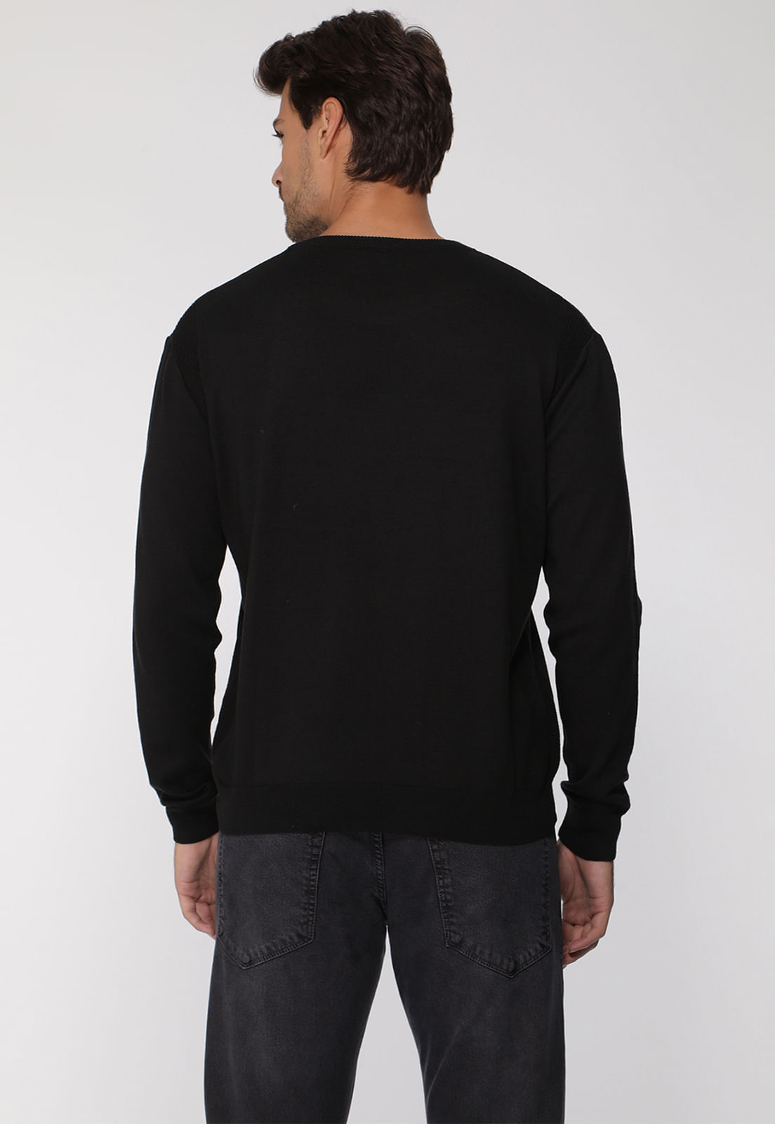 Blusa de Tricot Guess Triangulo G Preto - Imagem 14