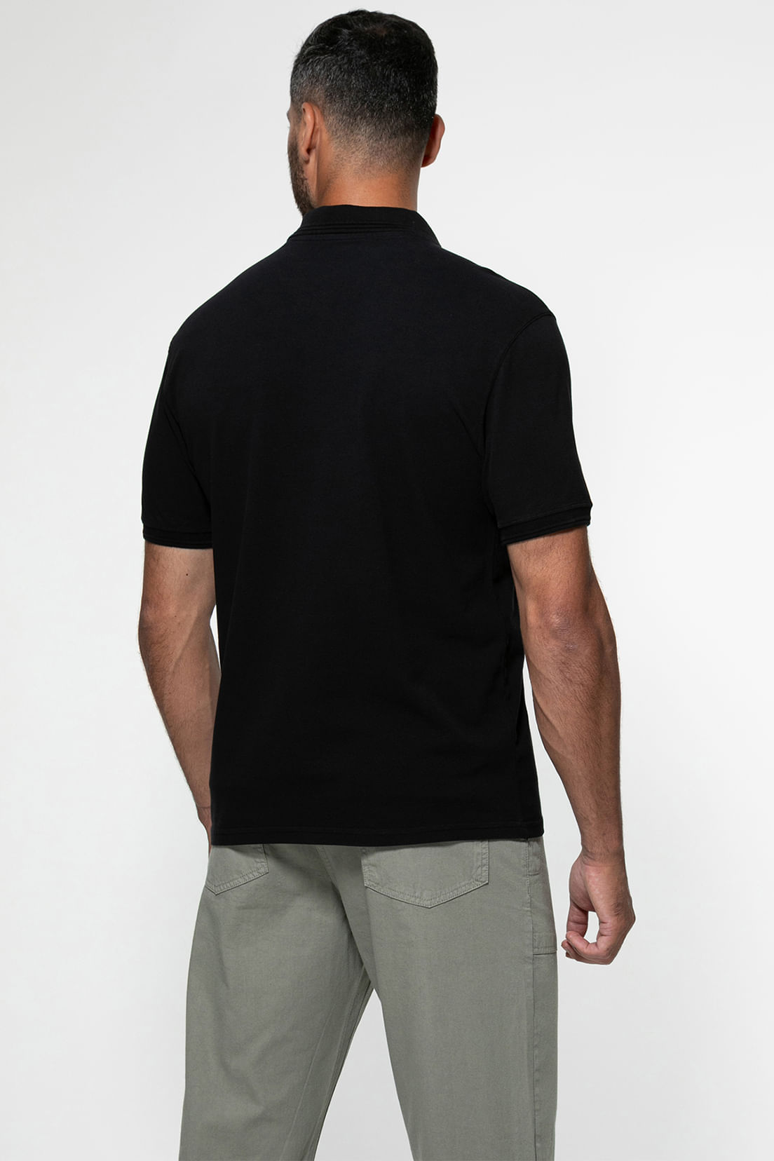 Camisa Polo Guess Silk Relevo Est 1981 Preto - Imagem 4