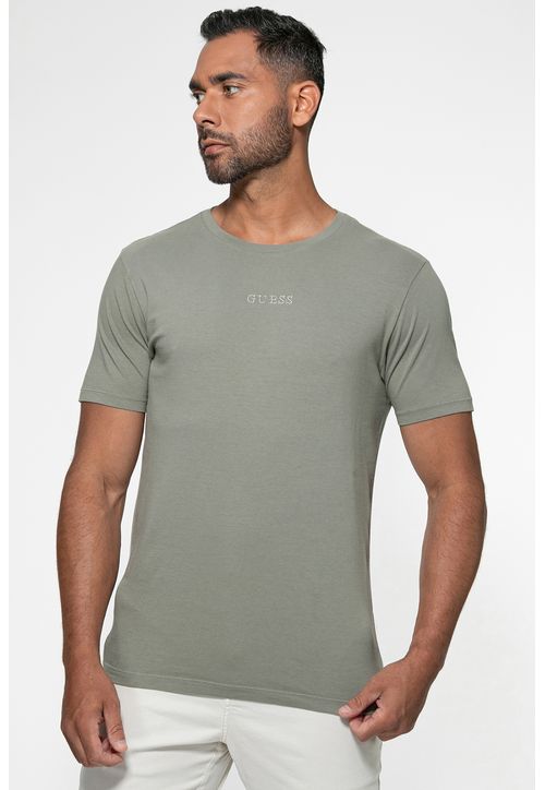 Camiseta Guess Bordado Centro Verde