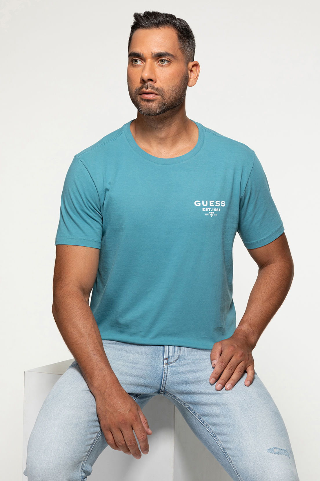 Camiseta Est 1981 Guess Azul - Imagem 15