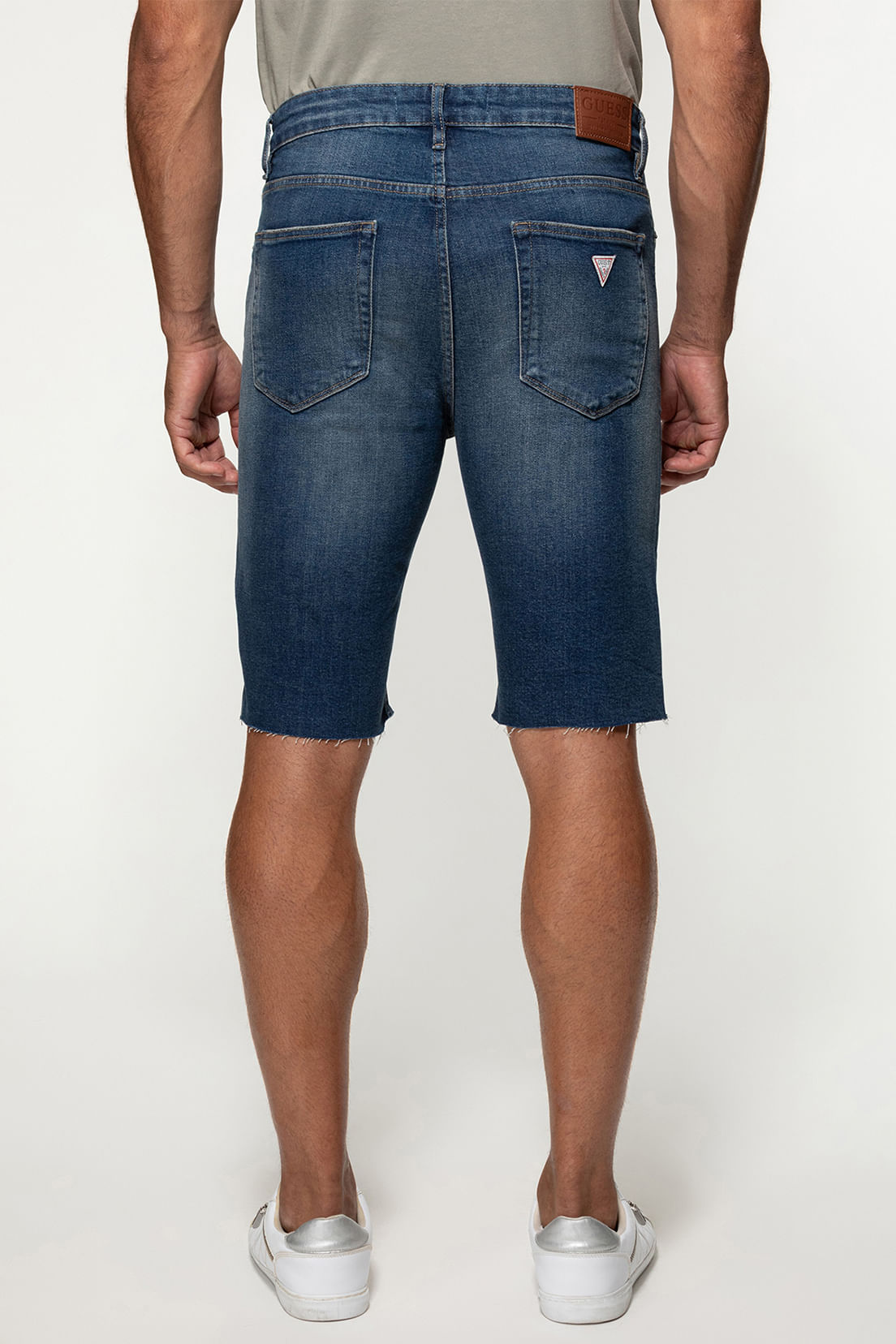 Bermuda Jeans Barra A Fio Azul - Imagem 8