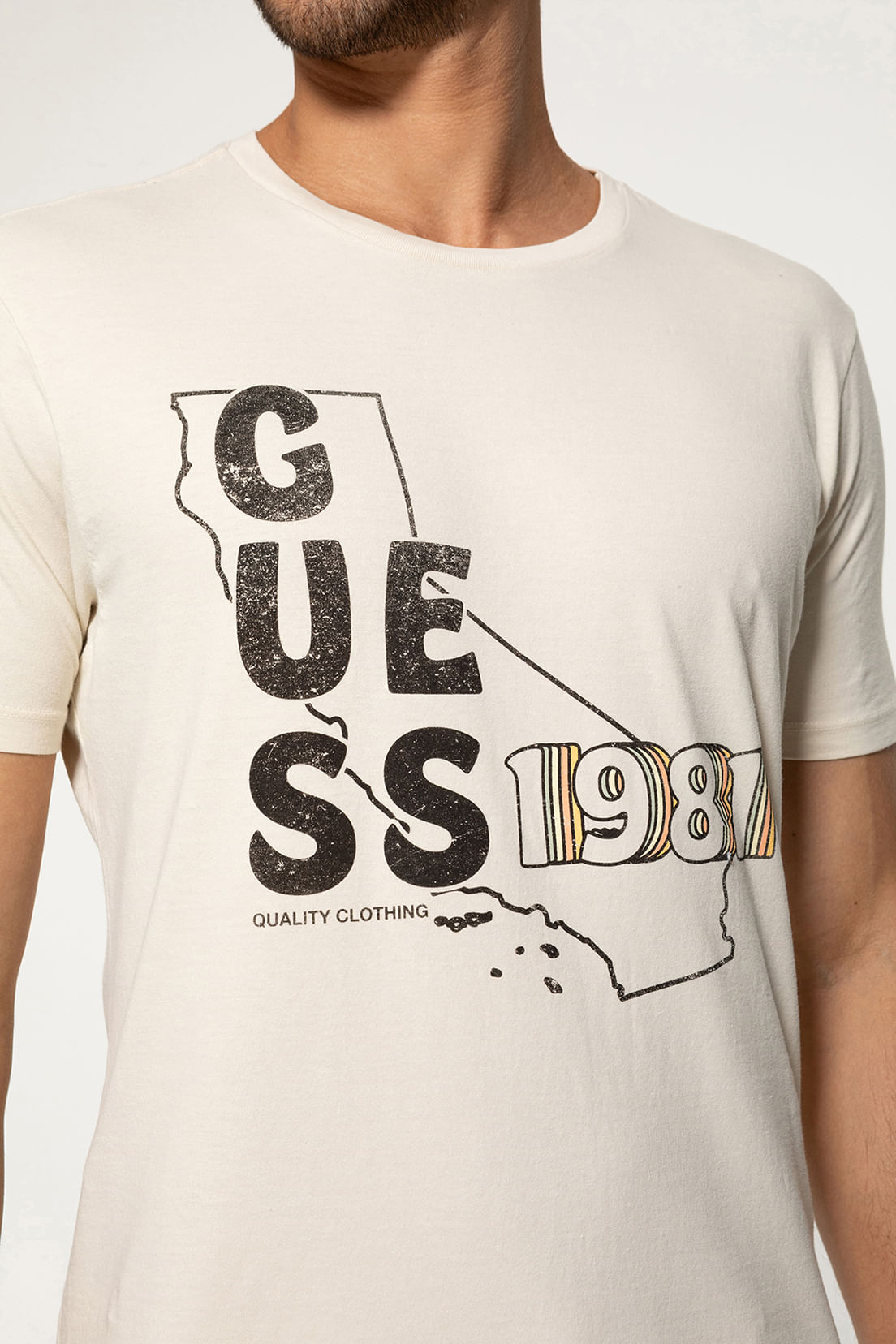 Camiseta Mapa Califórnia 1981 Bege - Imagem 9