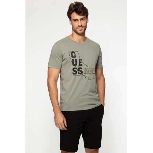 Camiseta Mapa Califórnia 1981 Verde