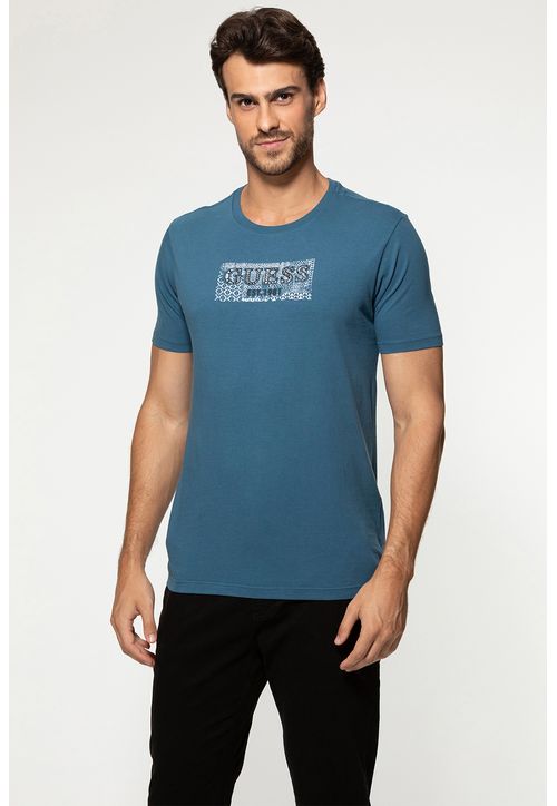 Camiseta Silk Asteca Azul Petróleo