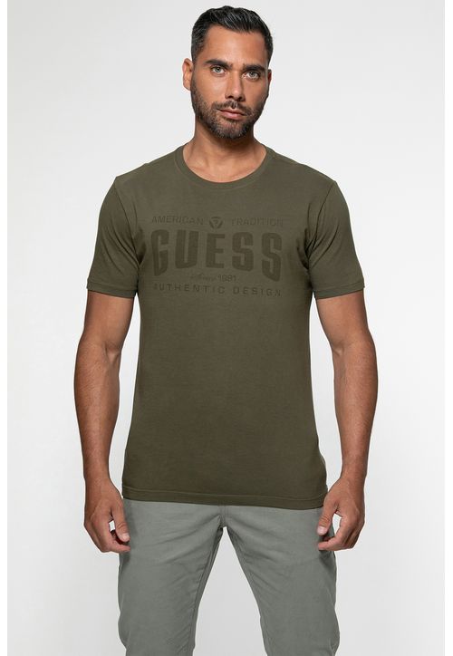 Camiseta Guess American Tradition Verde Musgo