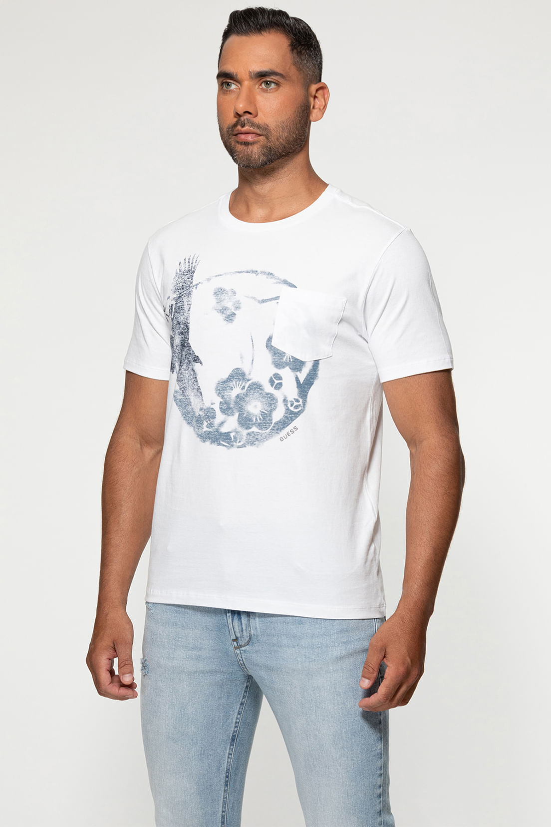 Camiseta Estampa Águia Branco