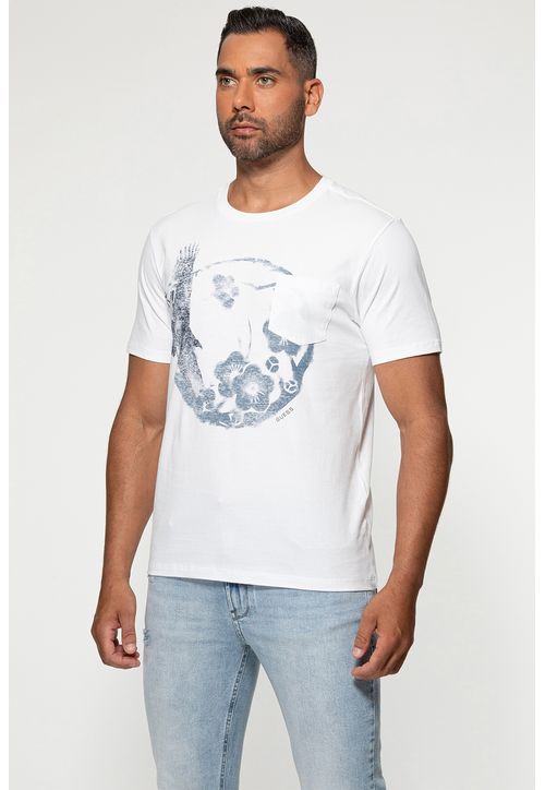 Camiseta Estampa Águia Branco