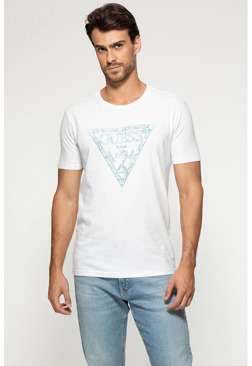 Camiseta Logo Folhas Branco