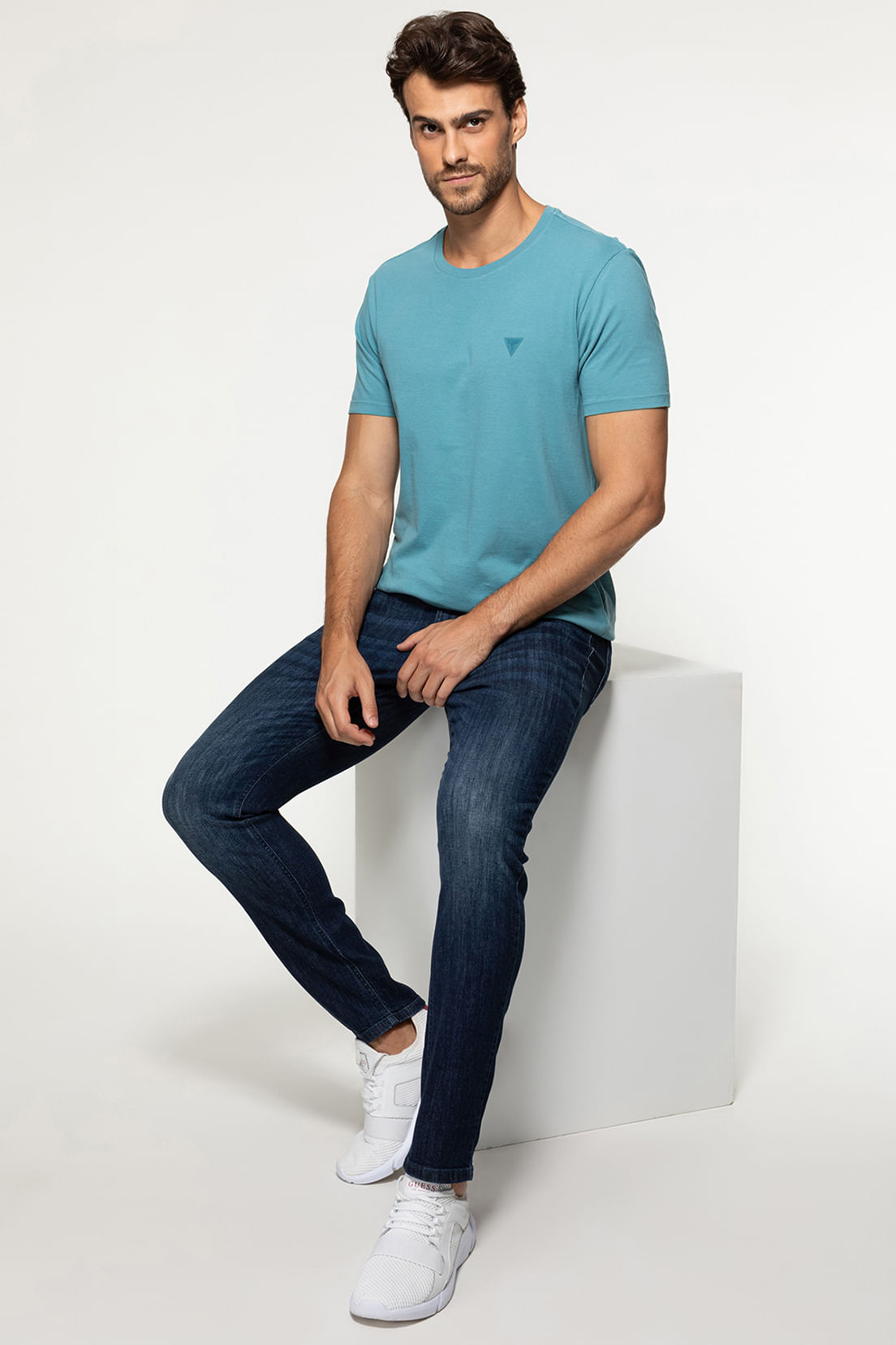 Calça Jeans Skinny Azul Escuro - Imagem 5