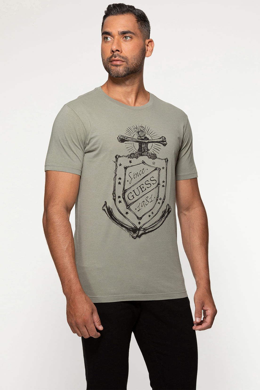 Camiseta Âncora GUESS 1981 Verde