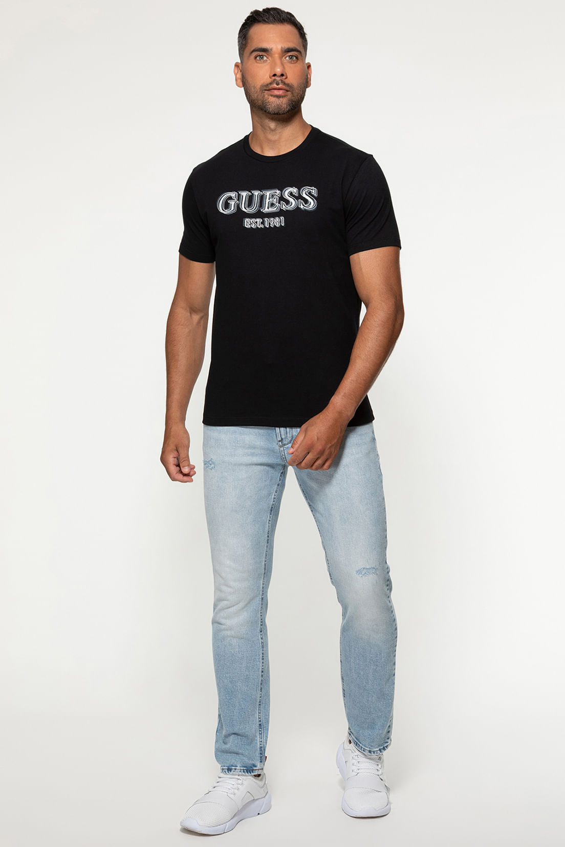 Camiseta Silk Bordado Guess Preto - Imagem 14