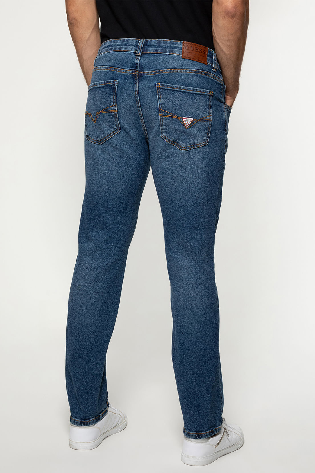 Calça Jeans Slim Straight Azul - Imagem 9