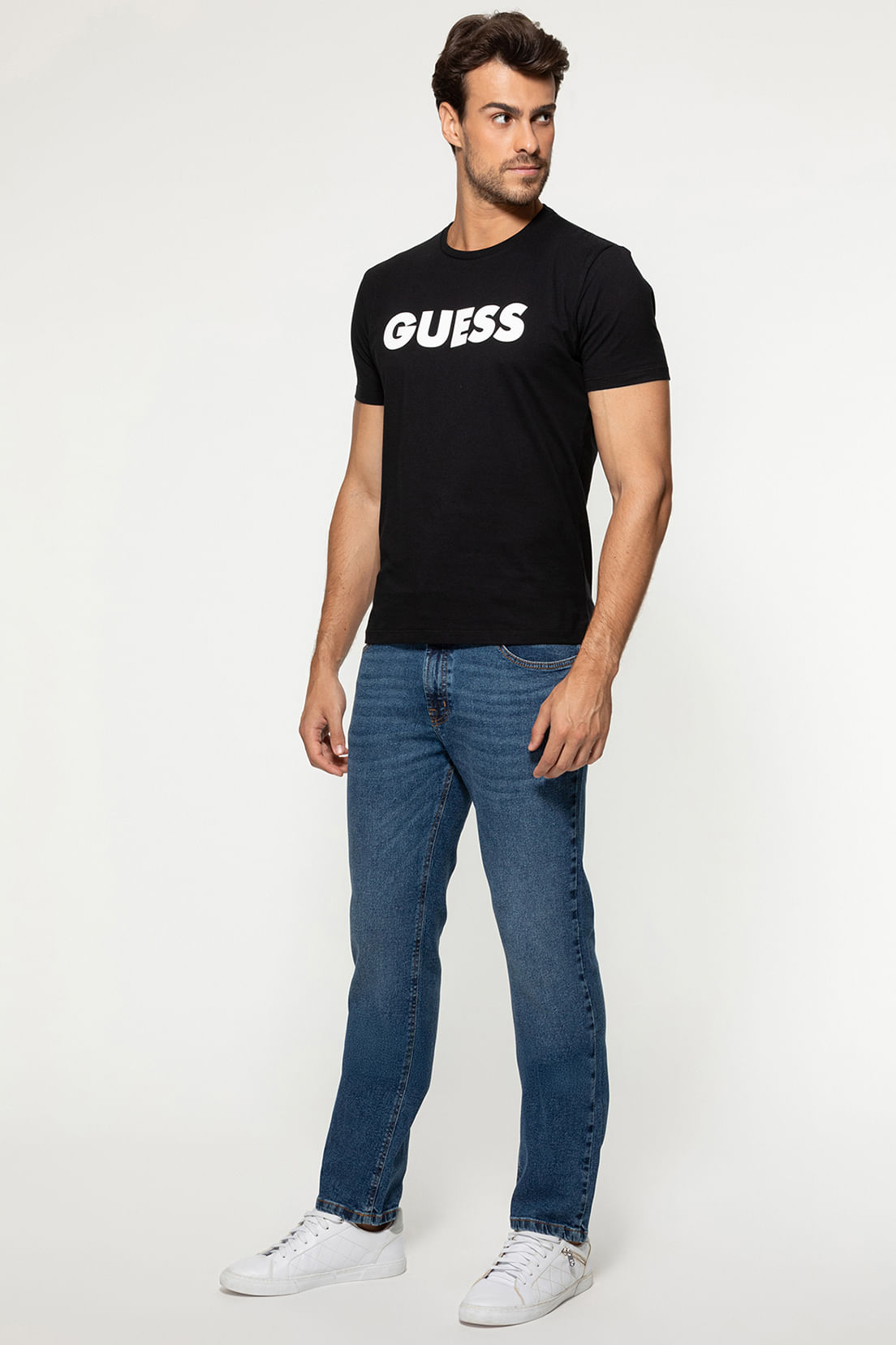 Calça Jeans Slim Straight Azul - Imagem 44