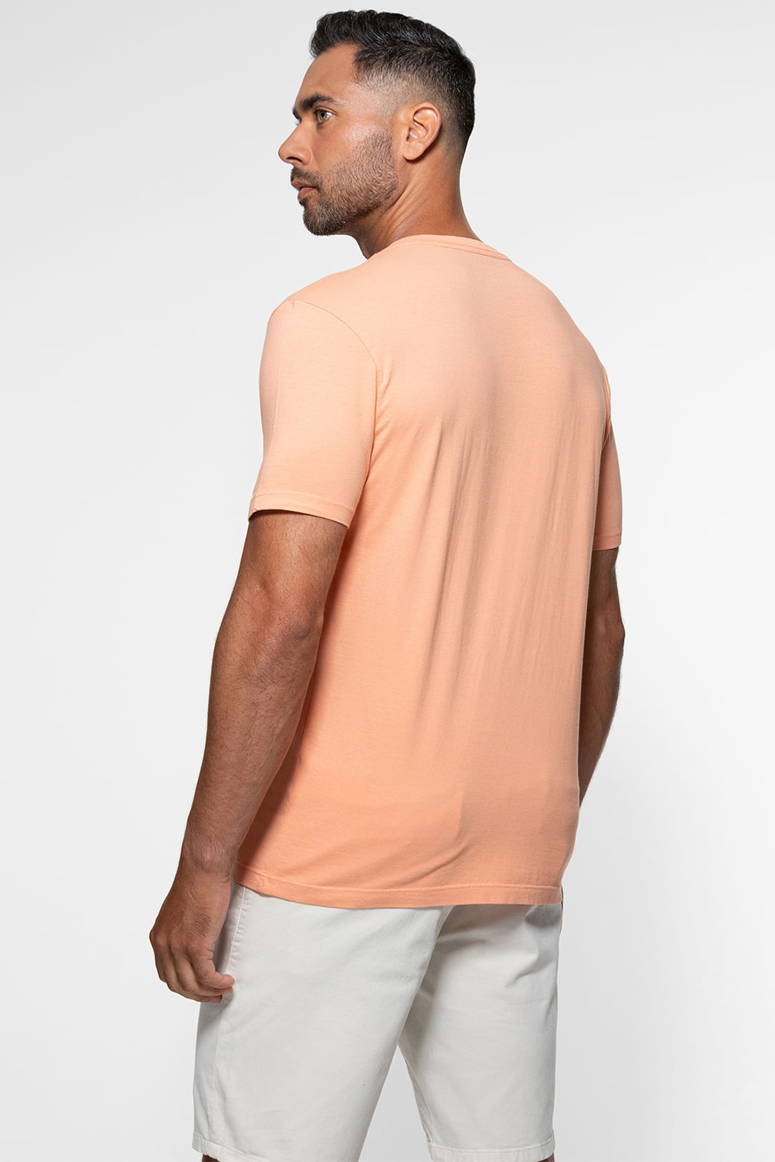 Camiseta Guess Silk Palmeira Coral - Imagem 4