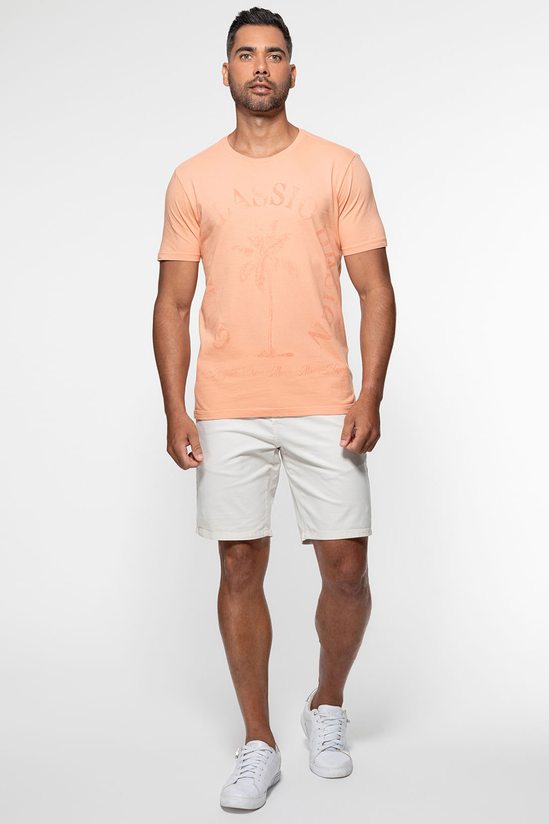 Camiseta Guess Silk Palmeira Coral - Imagem 17