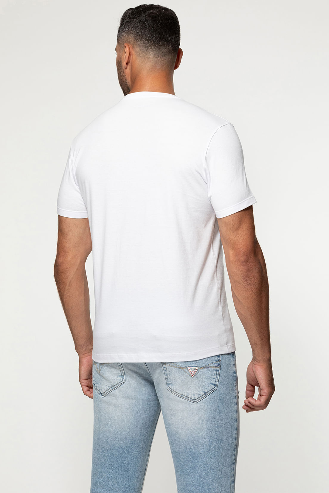 Camiseta Silk Bordado Guess Branco - Imagem 4