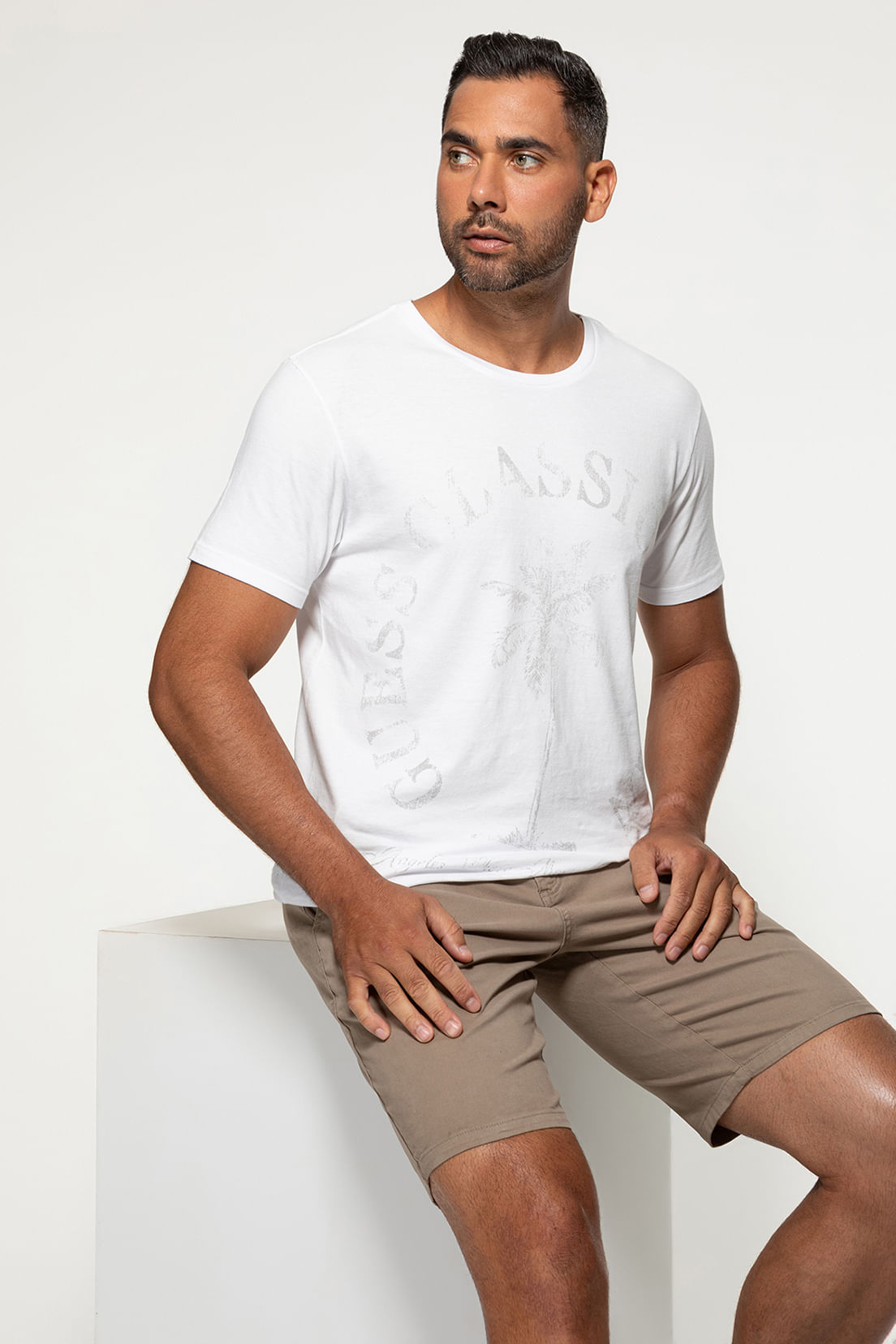 Camiseta Guess Silk Palmeira Branco - Imagem 10