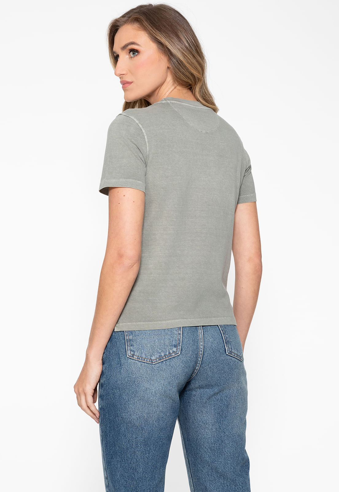 T-shirt Guess Triangulo Hot Fix Cristal Verde Escuro - Imagem 52