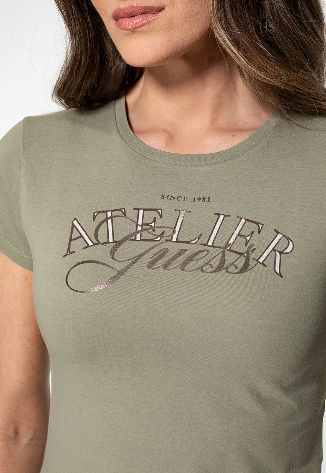 Camiseta Guess Atelier Verde Musgo - Imagem 8