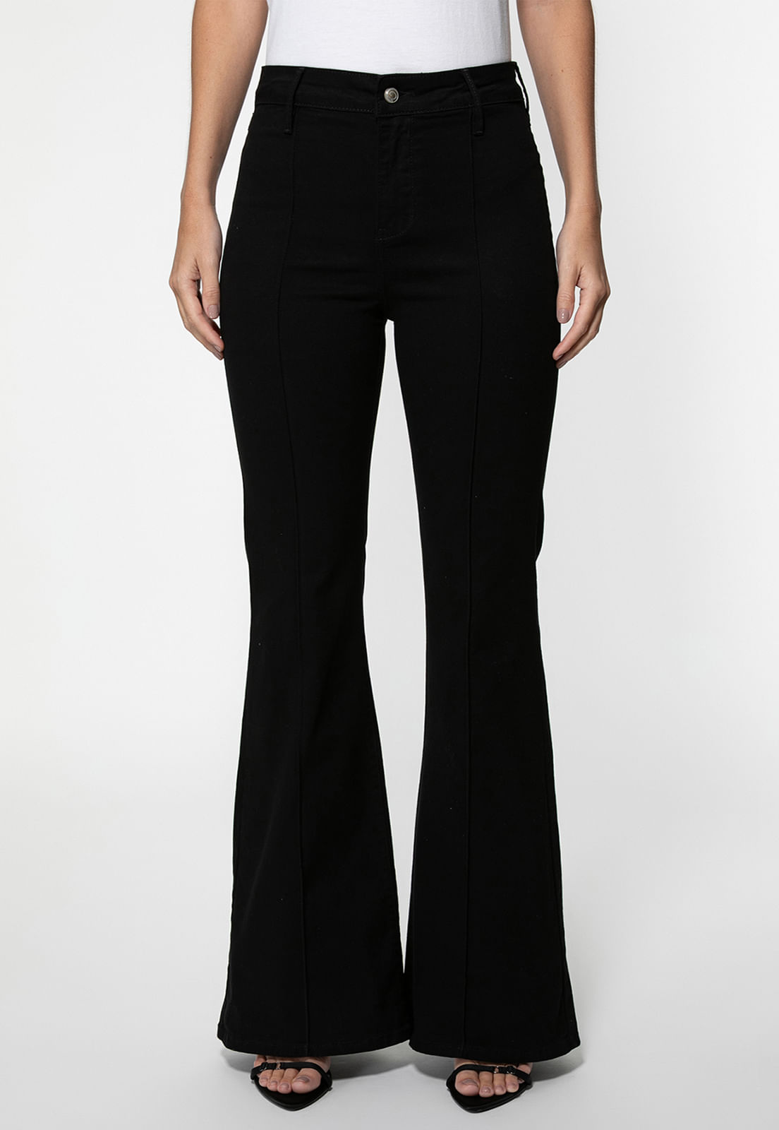 Calça Sarja High Flare Preto - Imagem 16