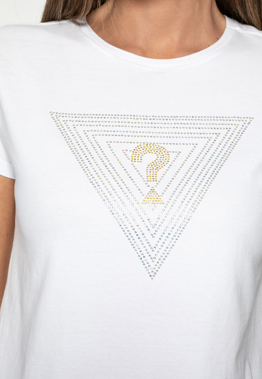 T-shirt Guess Triangs Hot Fix Branco - Imagem 18
