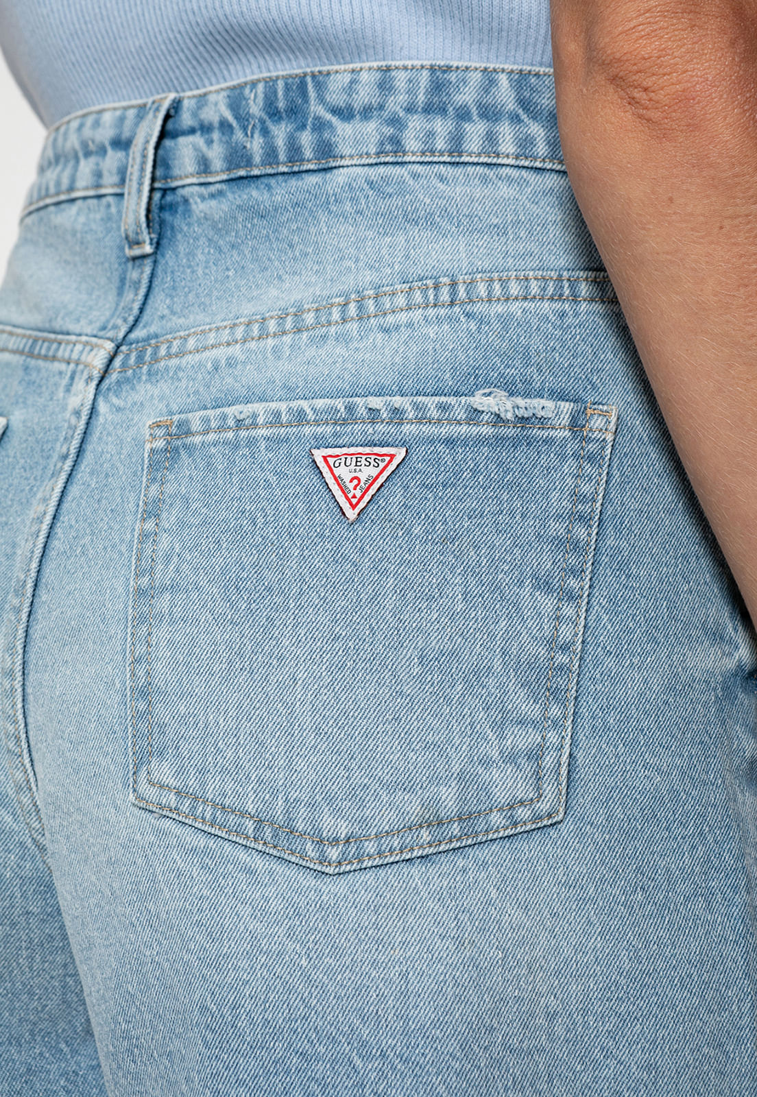 Bermuda Jeans Curta Azul Claro - Imagem 23