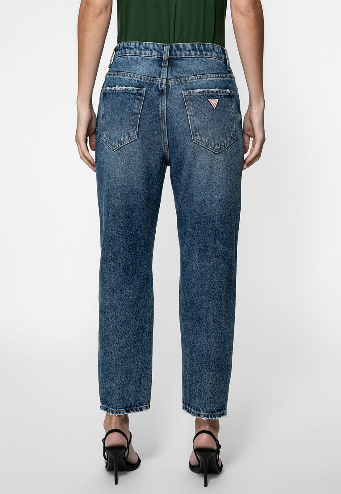 Calça Mom Jeans Azul - Imagem 9