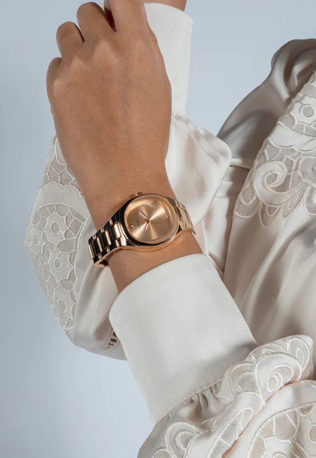 Relógio Quadrado Aço Rosé - Imagem 2