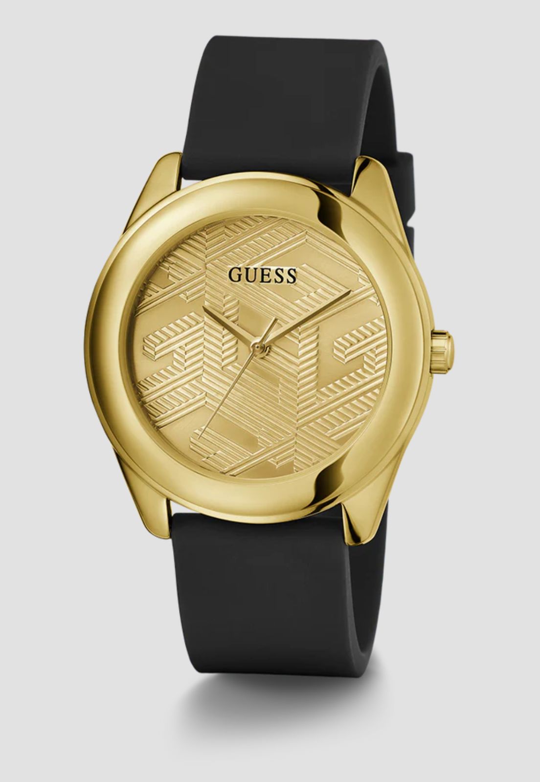 Relógio Redondo Pulseira Silicone Dourado - Imagem 3
