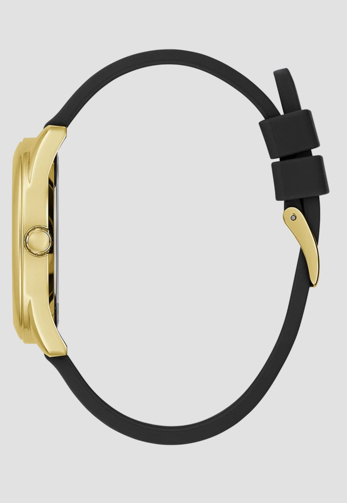 Relógio Redondo Pulseira Silicone Dourado - Imagem 6