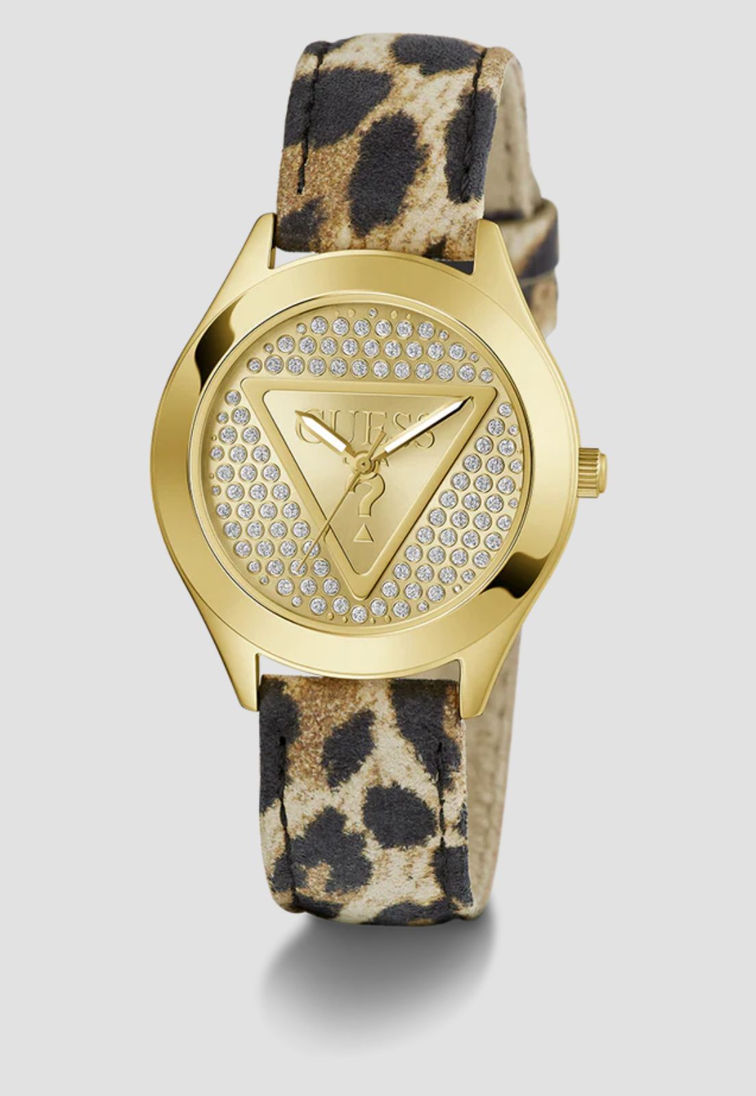 Relógio Redondo Logo Animal Print Dourado - Imagem 3