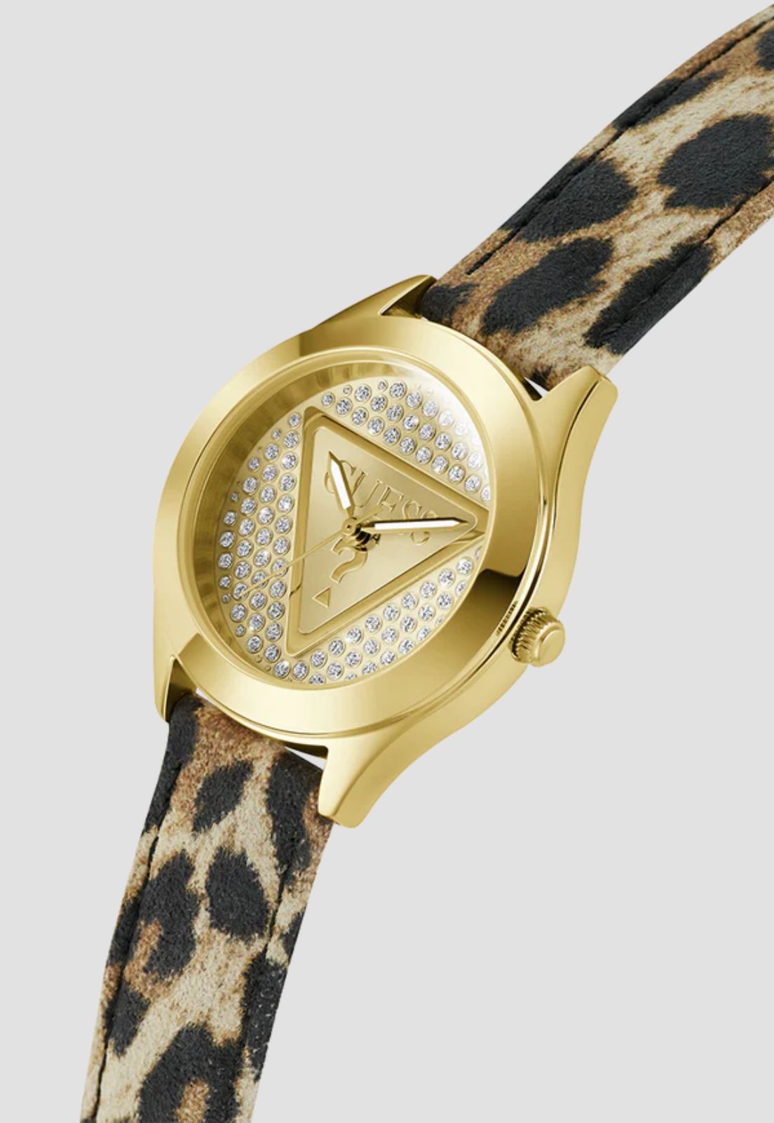 Relógio Redondo Logo Animal Print Dourado - Imagem 4