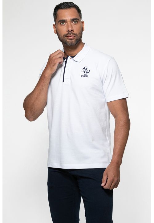 Camisa Polo Bordado 4g Branco