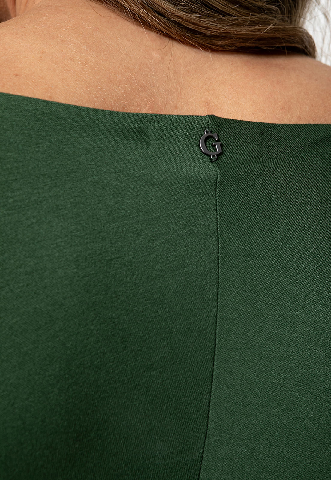 Vestido Malha Franzido Verde Escuro - Imagem 27