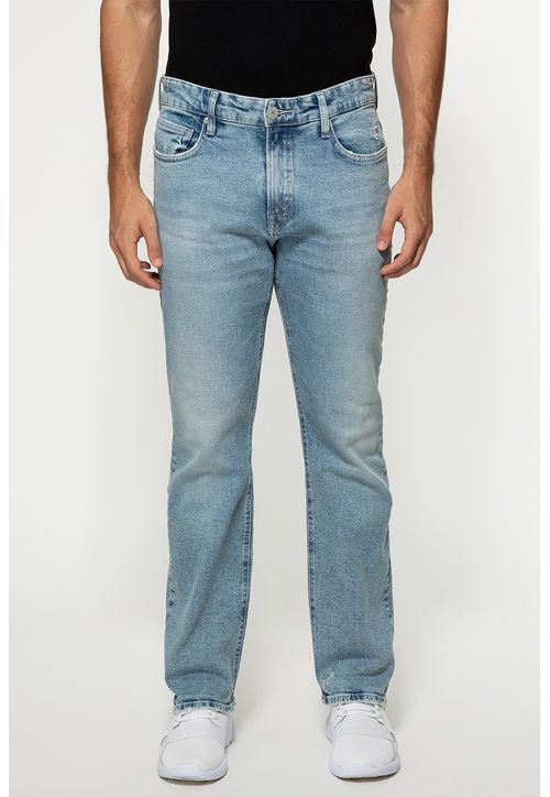 Calça Jeans Regular Straight Azul Claro