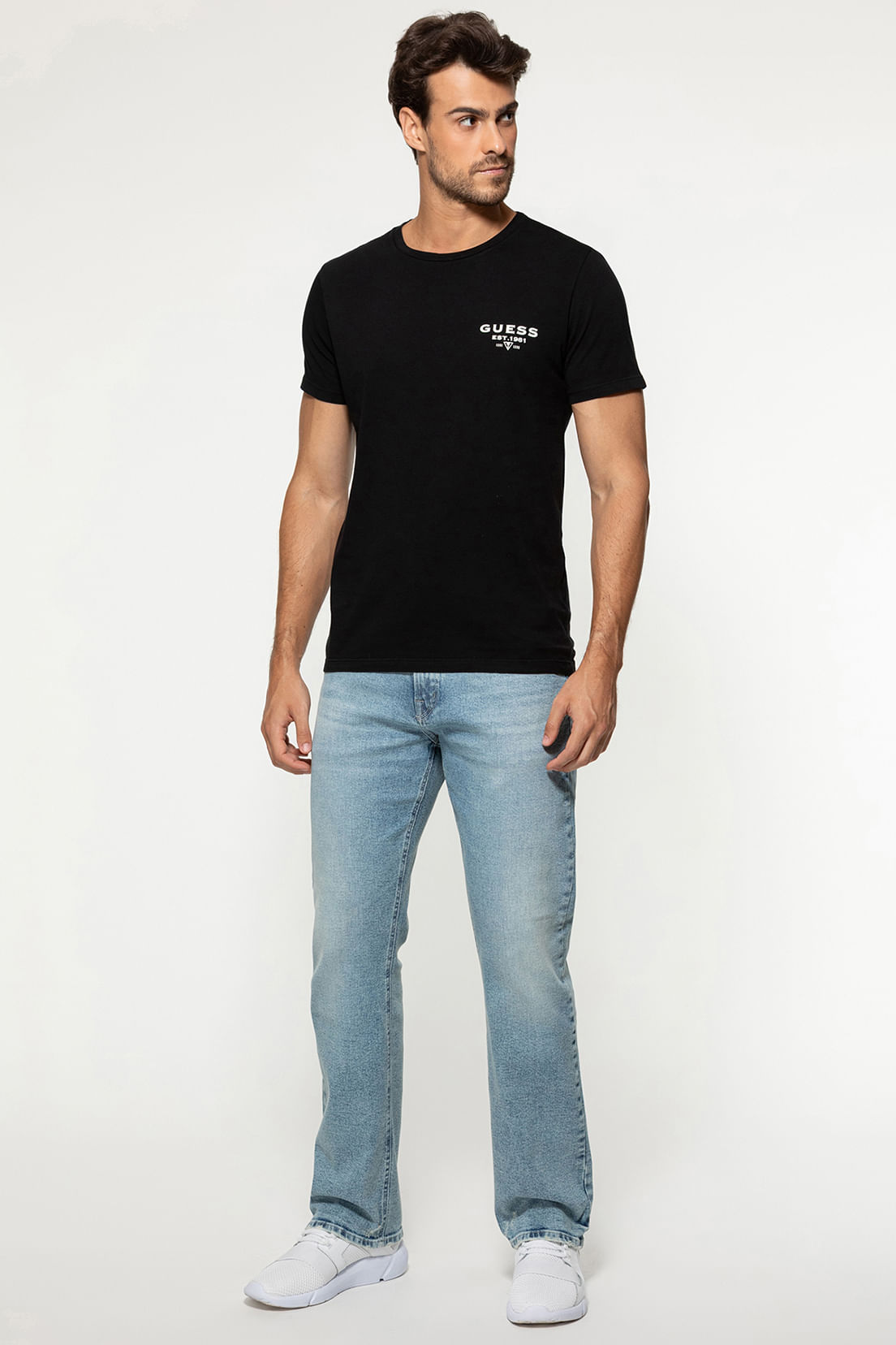 Calça Jeans Regular Straight Azul Claro - Imagem 27