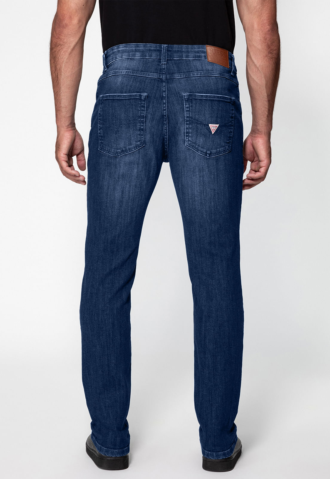 Calça Jeans Slim Straight Azul Escuro - Imagem 23