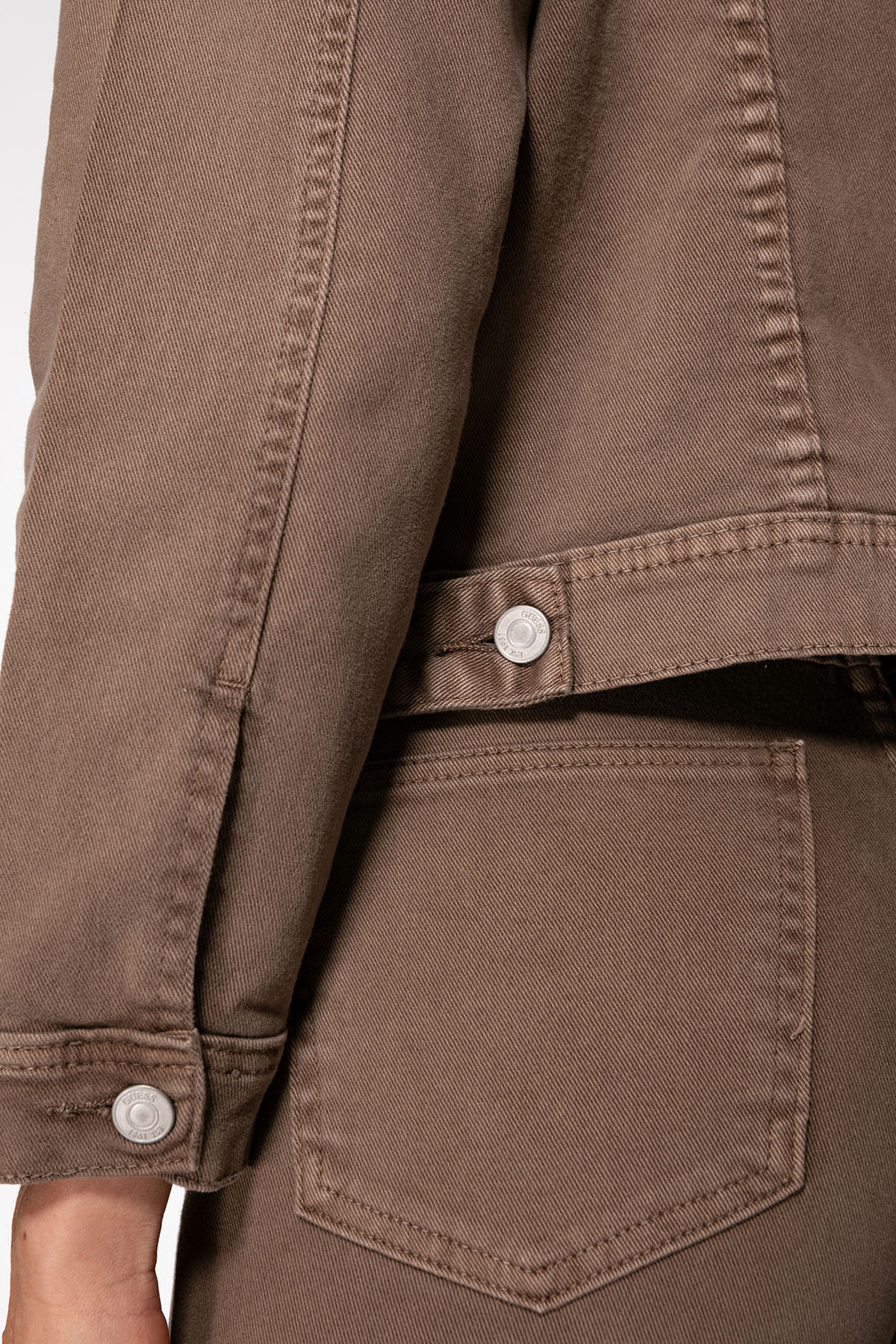 Jaqueta Jeans Estonada Marrom - Imagem 32