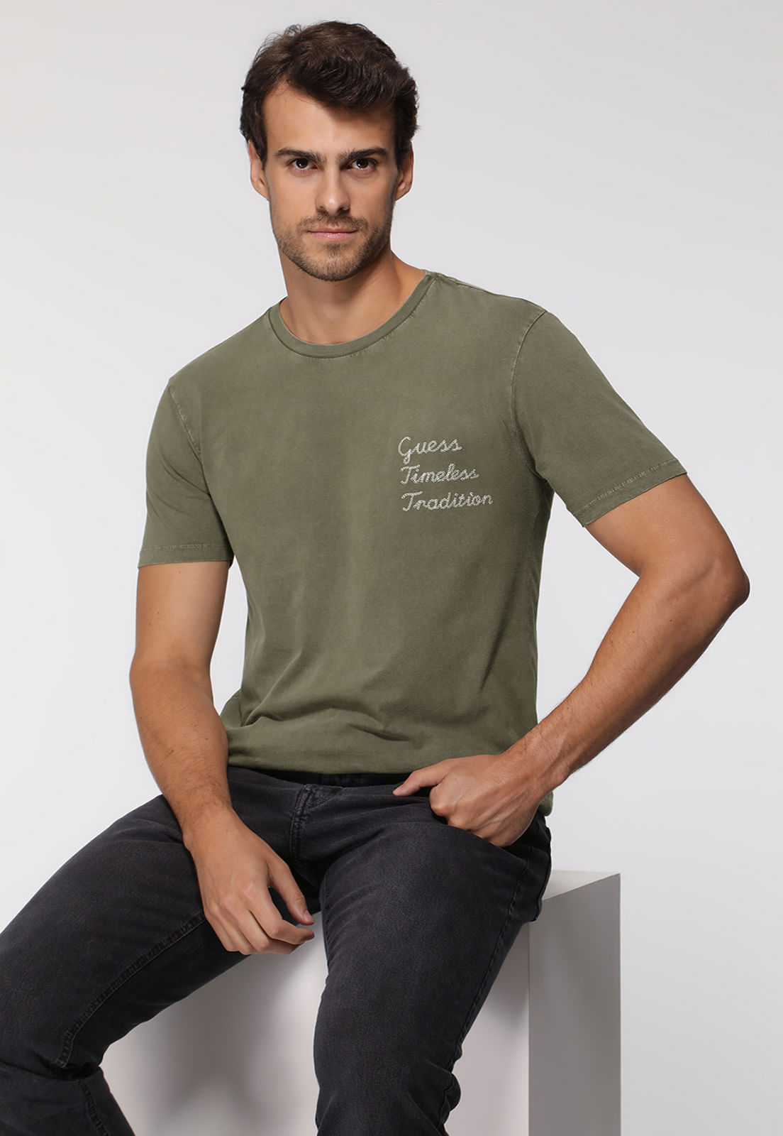 Camiseta Bordado Timeless Tradition Verde Oliva - Imagem 22